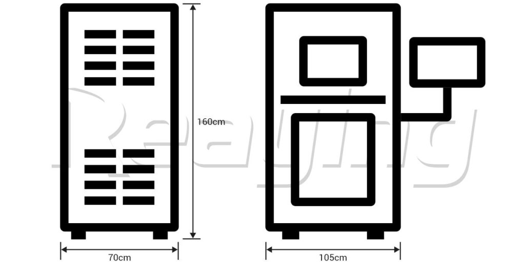 cnc fiber laser marking metal engraving machine with safety enclosed cover detail