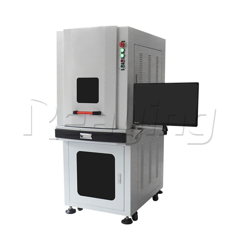 cnc fiber laser marking metal engraving machine with safety enclosed cover